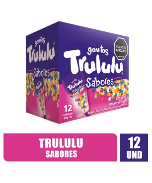 GOMAS TRULULU SABORES 30GR X 12UND