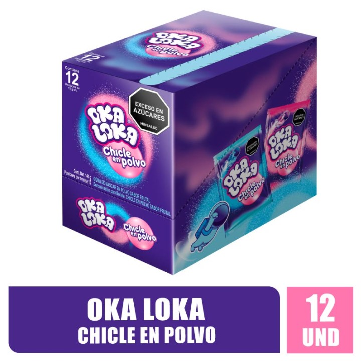 CHICLE EN POLVO OKA LOKA X 12UND