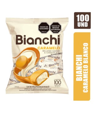 CARAMELO BIANCHI RELLENO DE CHOCOLATE BLANCO X 100UND