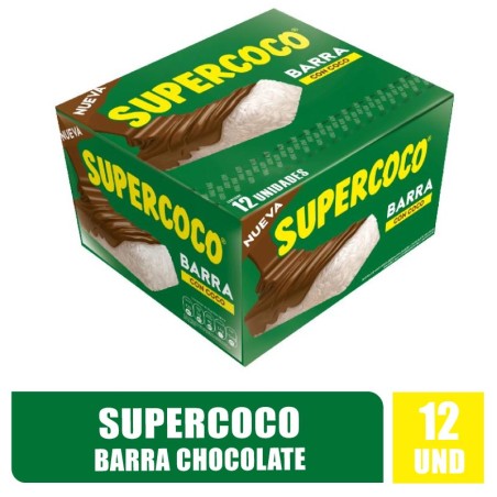 BARRA DE CHOCOLATE SUPER COCO X 12UND