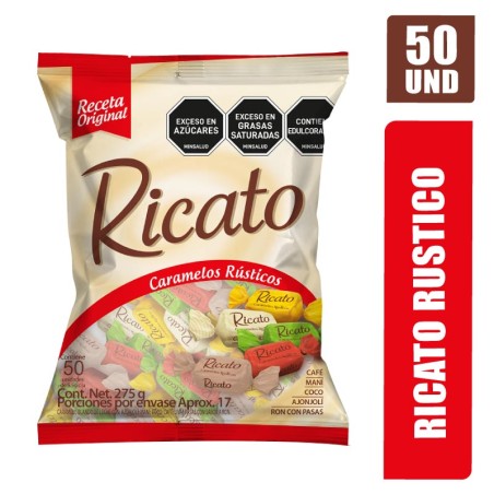 CARAMELO RELLENO RICATO RUSTICO X 50UND