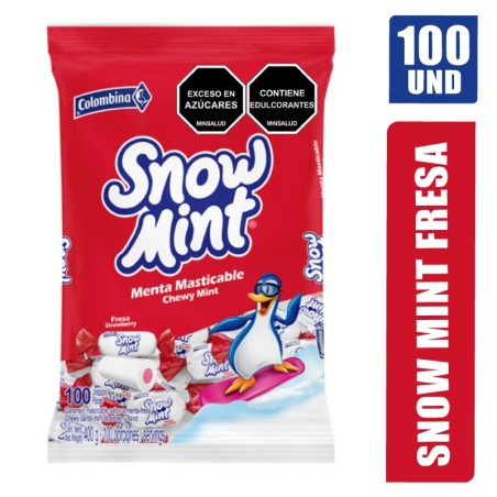 MENTA SNOW MINT FRESA X 100UND