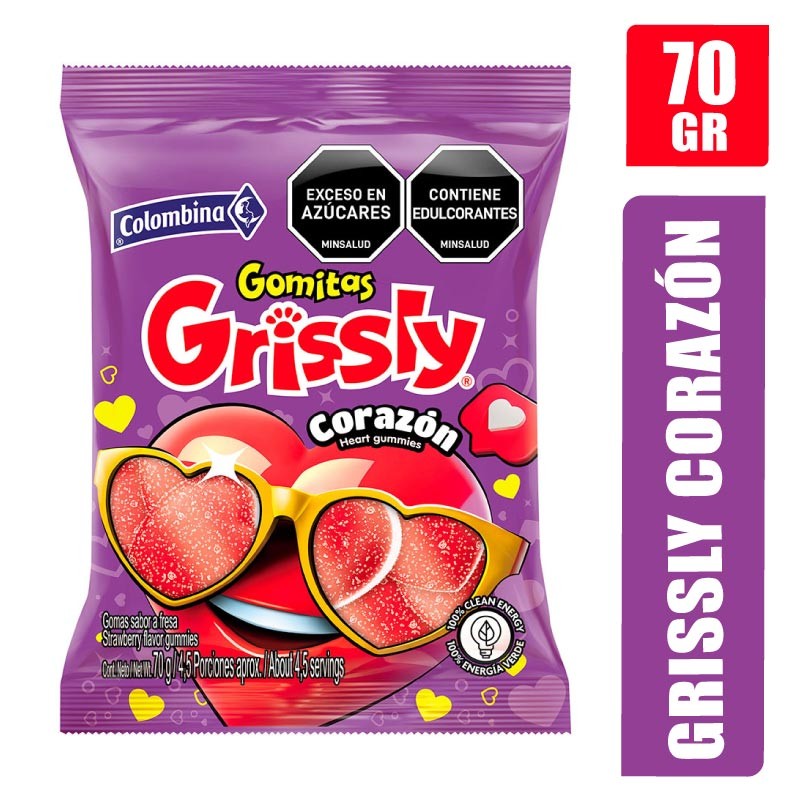 Gomitas Grissly Corazon X 70Gr | Distribuidora El Confite