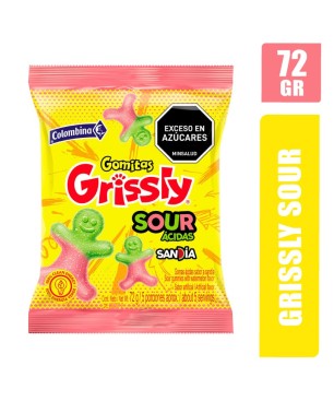 GOMITAS GRISSLY SOUR ACIDAS X 72GR