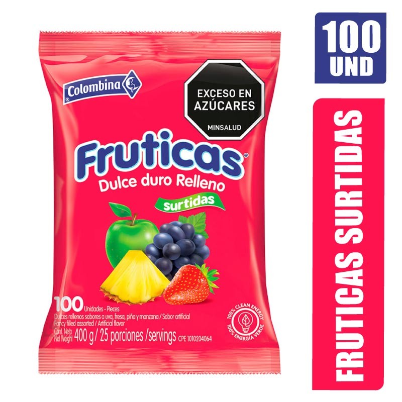 FRUTICAS SURTIDAS COLOMBINA X 100UND
