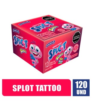 CHICLE SPLOT TATTOO SURTIDO X 120UND