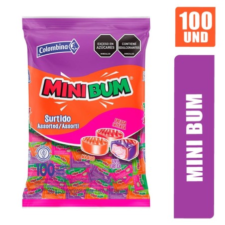 CARAMELO DURO MINI BUM X 100UND