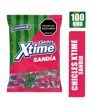 CHICLES XTIME SANDIA X 100 UND