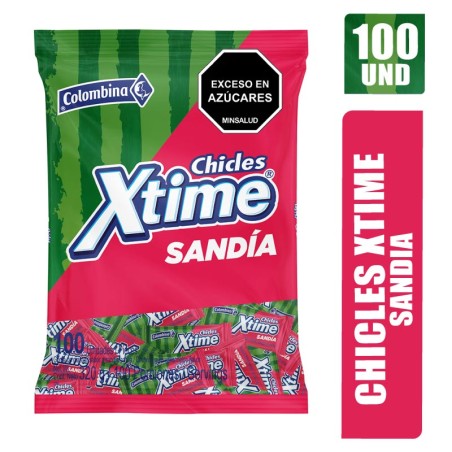 CHICLES XTIME SANDIA X 100 UND