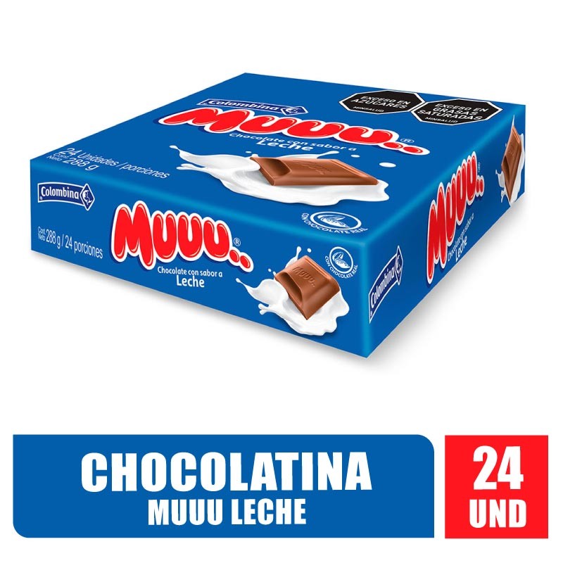 CHOCOLATINAS MUUU LECHE X 24UND