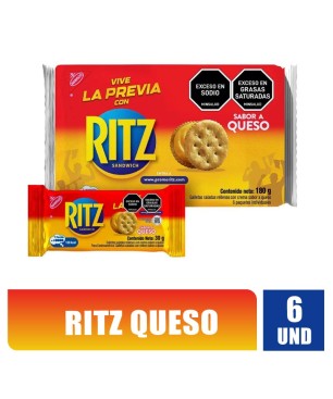 GALLETAS RITZ QUESO X 6UND