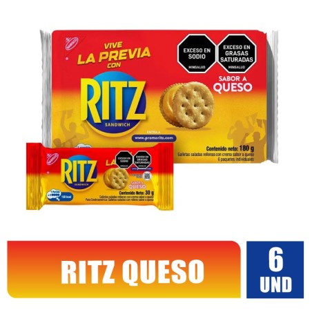 GALLETAS RITZ QUESO X 6UND