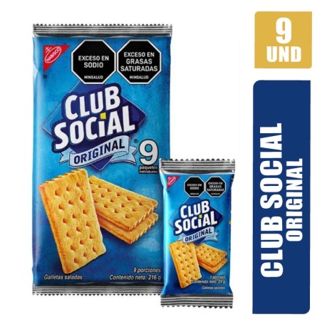 GALLETAS CLUB SOCIAL ORIGINAL X 9UND