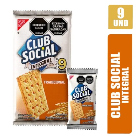 GALLETAS CLUB SOCIAL INTEGRAL X 9UND