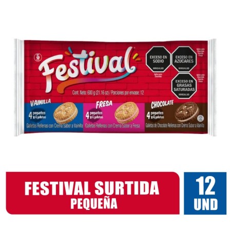 GALLETAS FESTIVAL PEQUEÑA SURTIDA X 12UND