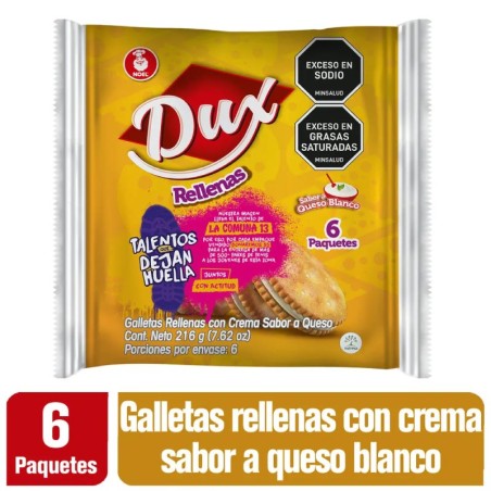 GALLETAS DUX QUESO BLANCO X 6UND