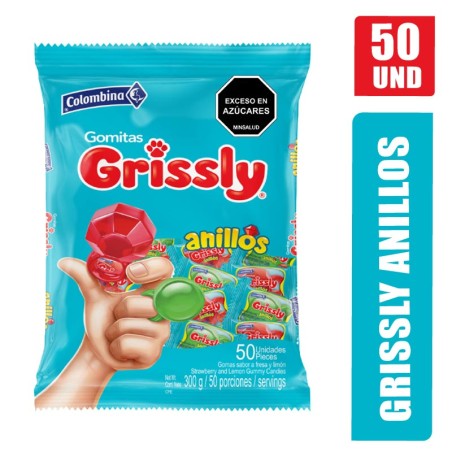 GOMITAS GRISSLY ANILLOS X 50UND