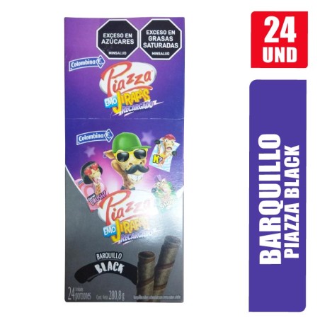 BARQUILLOS PIAZZA BLACK X 24UND