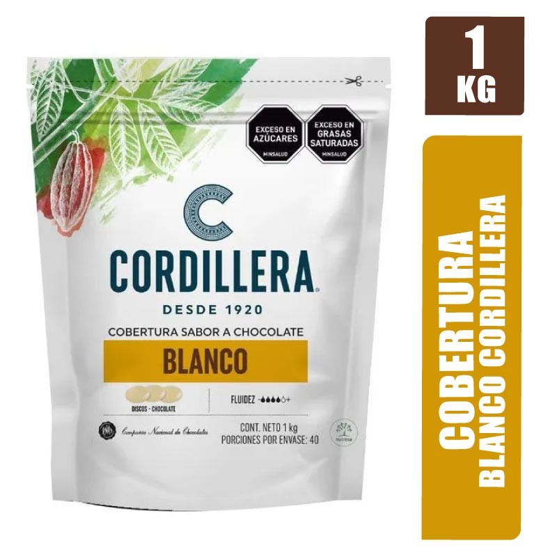 COBERTURA DE CHOCOLATE BLANCO LA CORDILLERA X 1000GR
