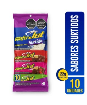 CHOCOLATINA JET WAFER SURTIDA 22GR X 10UND