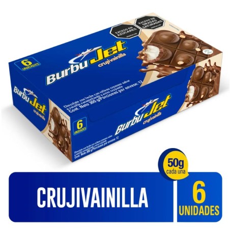 CHOCOLATINA BURBUJET CRUJI VAINILLA 50GR X 6UND