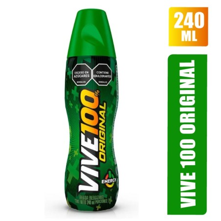 BEBIDA ENERGIZANTE VIVE 100 PEQUEÑO X 240ML