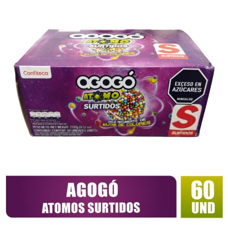 CHICLES ATOMOS AGOGO SURTIDOS X 60UND