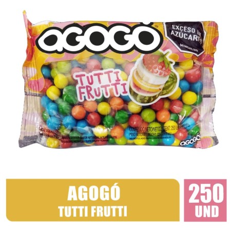 CHICLES AGOGO TUTTI FRUTTI X 250UND