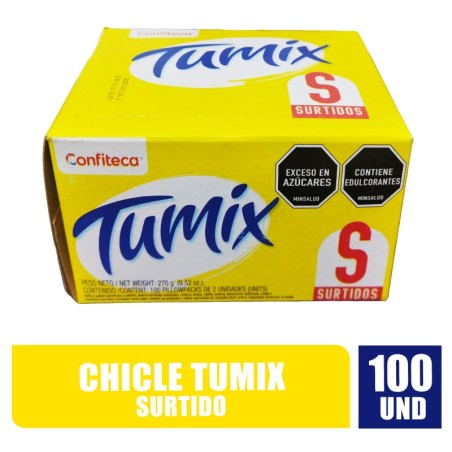 CHICLE TUMIX SURTIDO X 100UND