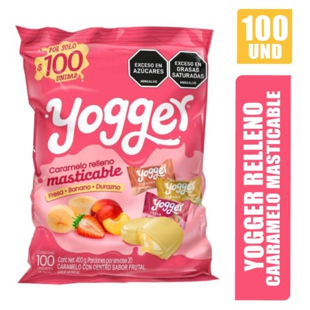 CARAMELO RELLENO YOGGER X 100UND