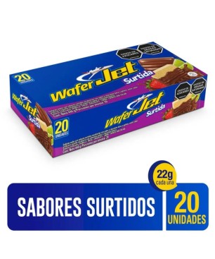CHOCOLATINA JET WAFER SURTIDA CAJA X 20UND