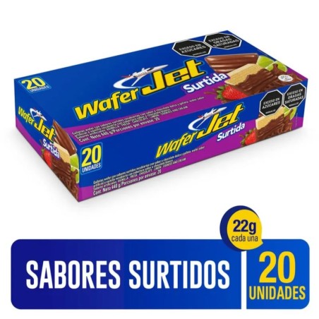 CHOCOLATINA JET WAFER SURTIDA CAJA X 20UND