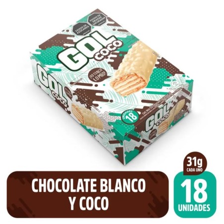 CHOCOLATINA GOL COCO 31GR X 18UND
