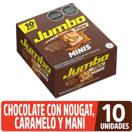 CHOCOLATINA JUMBO FLOW NEGRO MINI 18GR X 10 UND