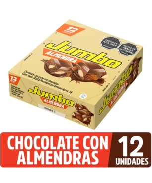 CHOCOLATINA JUMBO ALMENDRAS 100GR X 12UND