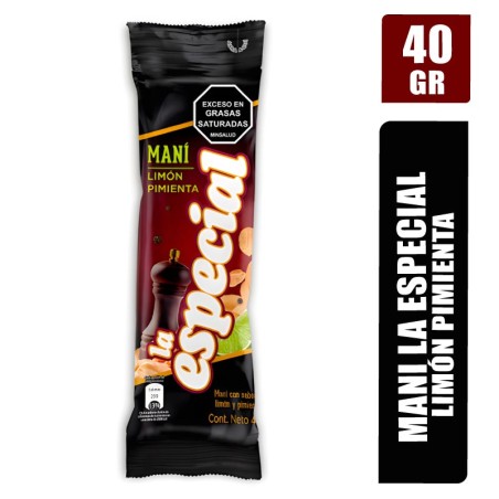MANI LA ESPECIAL LIMON PIMIENTA X 40GR