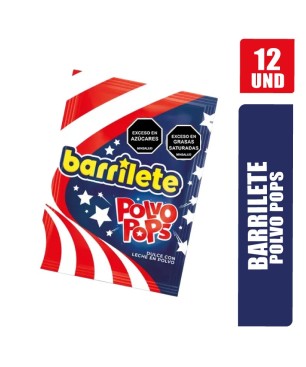 BARRILETE EN POLVO POPS 8GR X 12UND