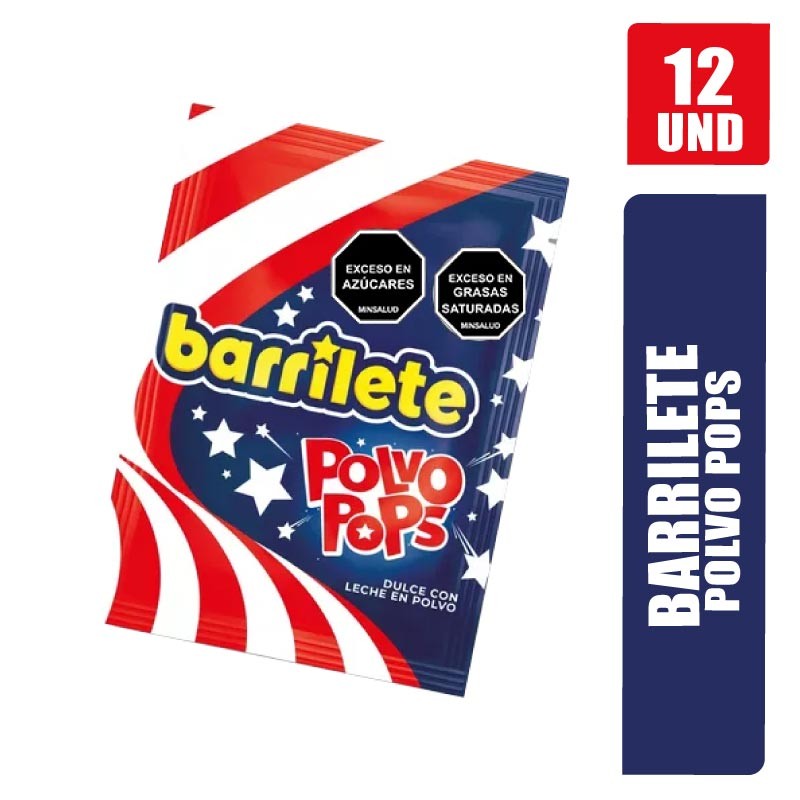 BARRILETE EN POLVO POPS 8GR X 12UND