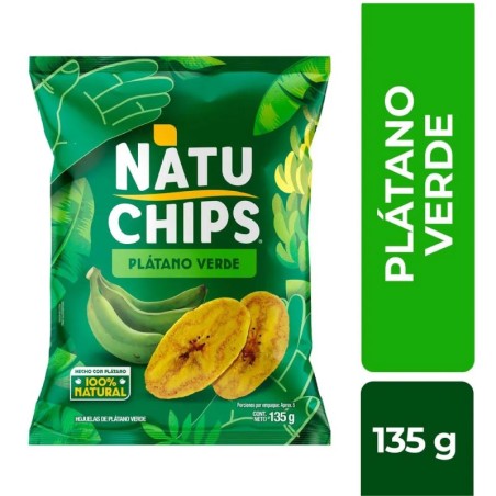 NATUCHIPS PLATANO VERDE X 135GR