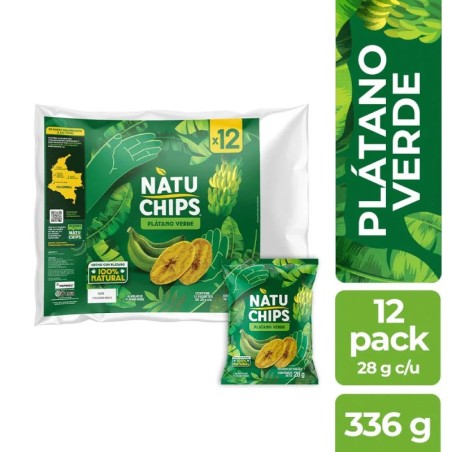 NATUCHIPS PLATANO VERDE X 12UND