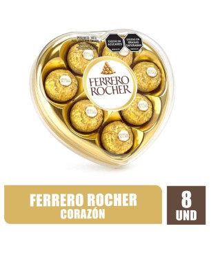 CHOCOLATE FERRERO ROCHER CORAZÓN X 8UND
