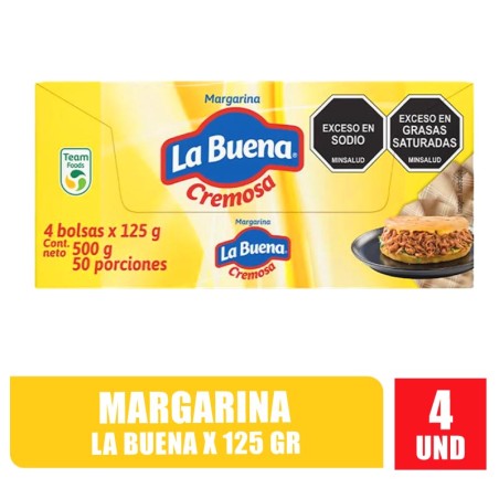 MARGARINA LA BUENA 125GR X 4UND