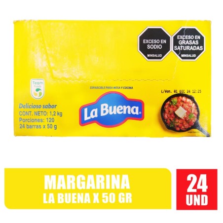 MARGARINA LA BUENA 50GR X 24UND