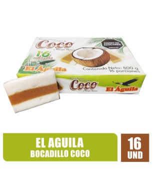 BOCADILLO DE LECHE DE COCO AGUILA X 16UND