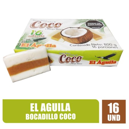 BOCADILLO DE LECHE DE COCO AGUILA X 16UND