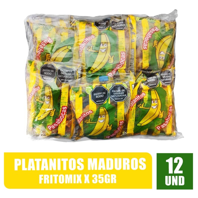PLATANITOS MADUROS FRITOMIX 35GR X 12UND