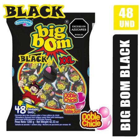 CHUPETAS BIG BOM BLACK XXL X 48UND