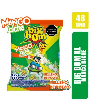 CHUPETAS BIG BOM XL MANGO BICHE X 48UND