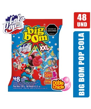 CHUPETAS BIG BOM XXL POP COLA X 48UND