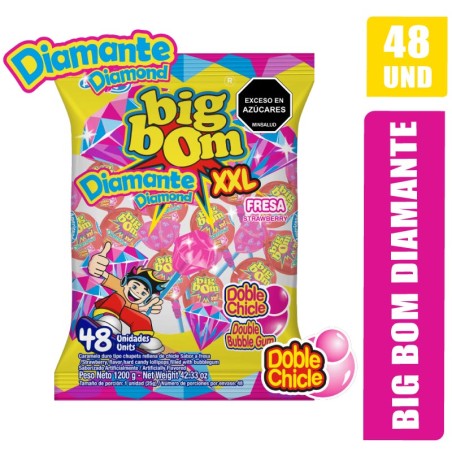 CHUPETA XXL BIG BOM DIAMANTE X 48UND
